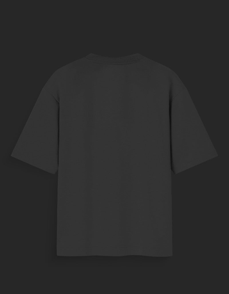 Back view of black smoked and summoned tee with short sleeves and classic fit from AnimeVerseStore