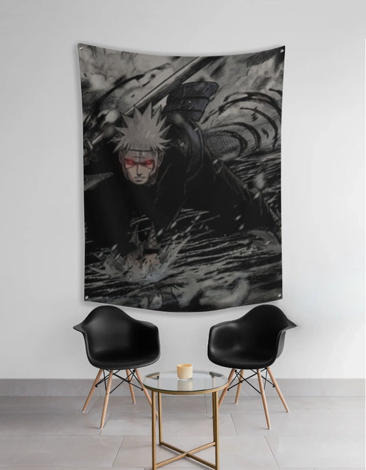 Tobirama Senju Tapestry featuring dynamic artwork of the character in action for anime decor