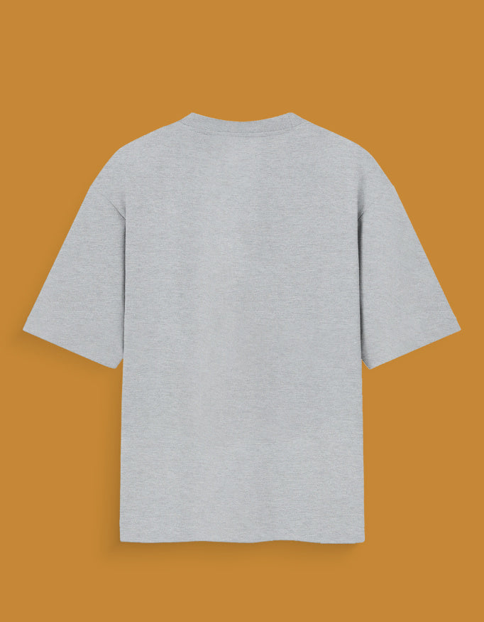 Back view of gray Vegeta Goku limited edition t-shirt from AnimeVerseStore on orange background