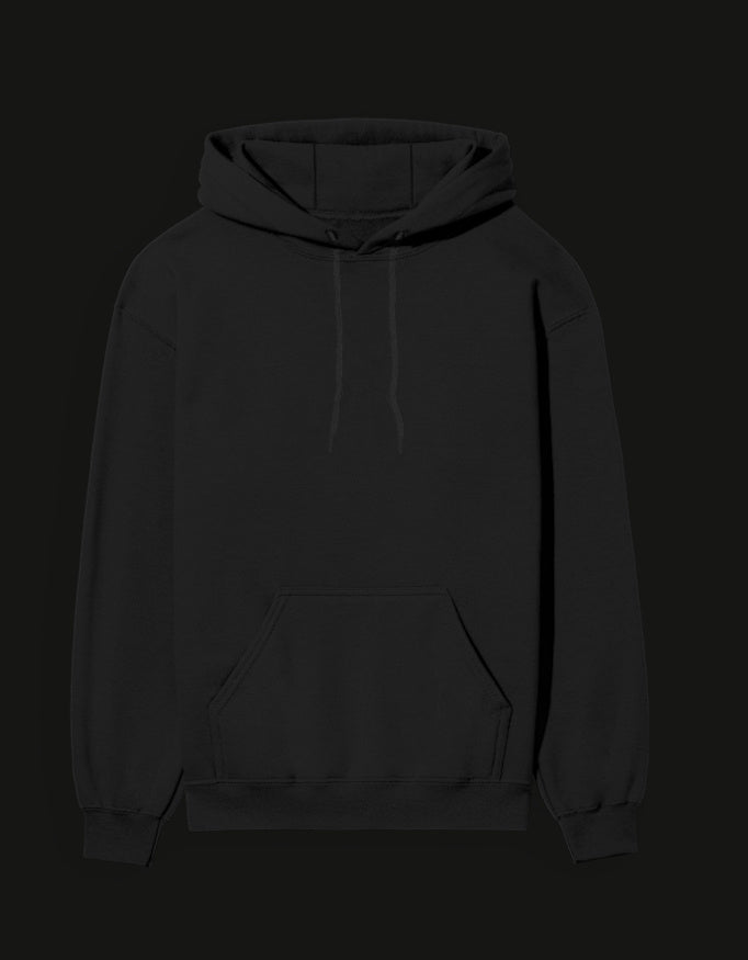 Black hoodie for fans featuring Yujiro Hanma hoodie design with a cozy front pocket