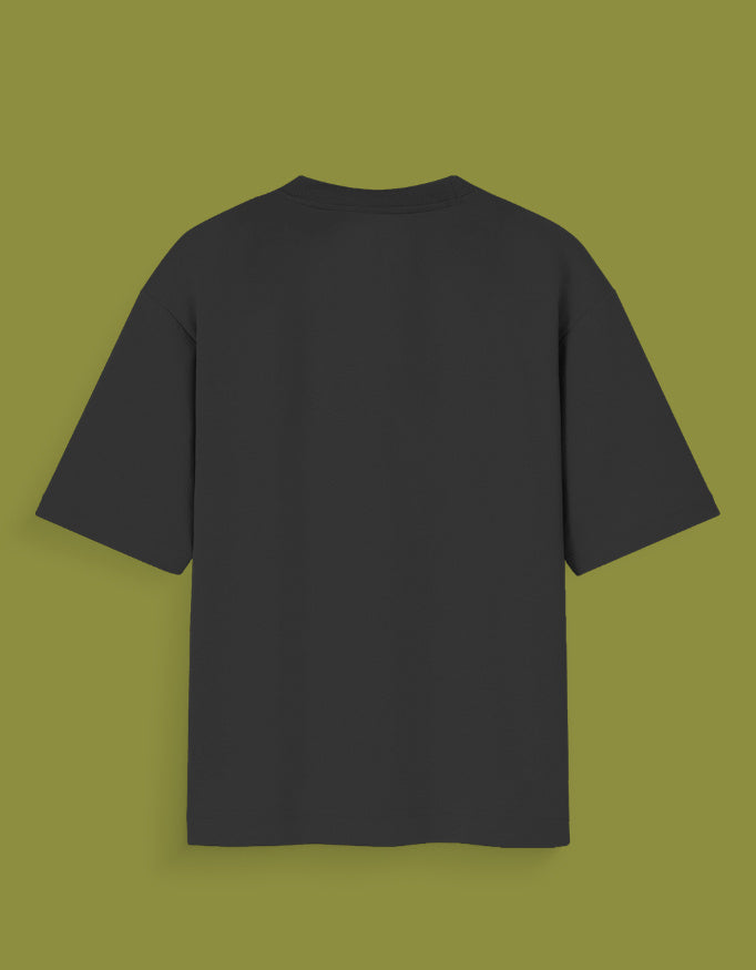 Black plain back view Zenitsu t-shirt India from AnimeVerseStore with short sleeves