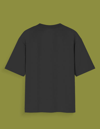 Black plain back view Zenitsu t-shirt India from AnimeVerseStore with short sleeves