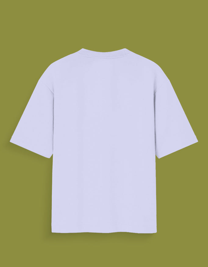 Plain white Zenitsu t-shirt India displayed from the back on olive green background