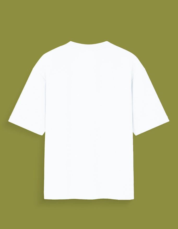 Plain white t-shirt displayed from back for Zenitsu t-shirt India from AnimeVerseStore