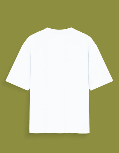 Plain white t-shirt displayed from back for Zenitsu t-shirt India from AnimeVerseStore